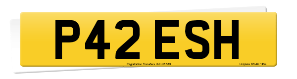 Registration number P42 ESH